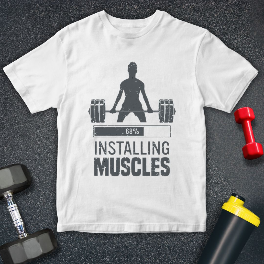 Installing Muscles Fitness Unisex T-Shirt