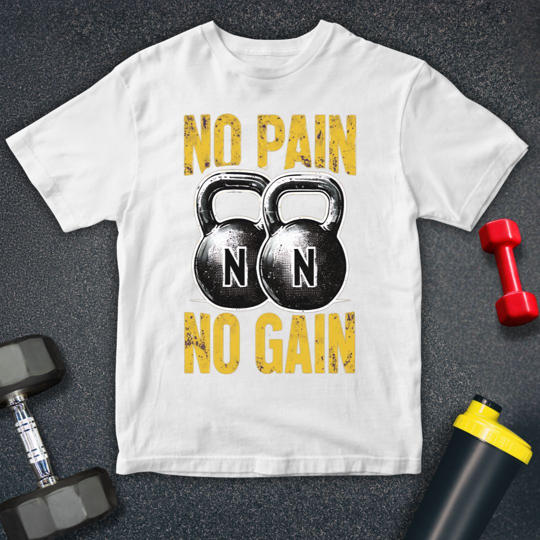 Kettlebell Unisex T-Shirt - NO PAIN NO GAIN