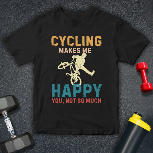 Cycling Makes Me Happy Unisex T-Shirt