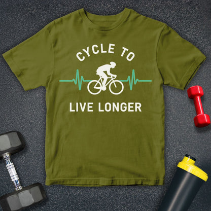 Cycle to Live Longer Unisex T-Shirt