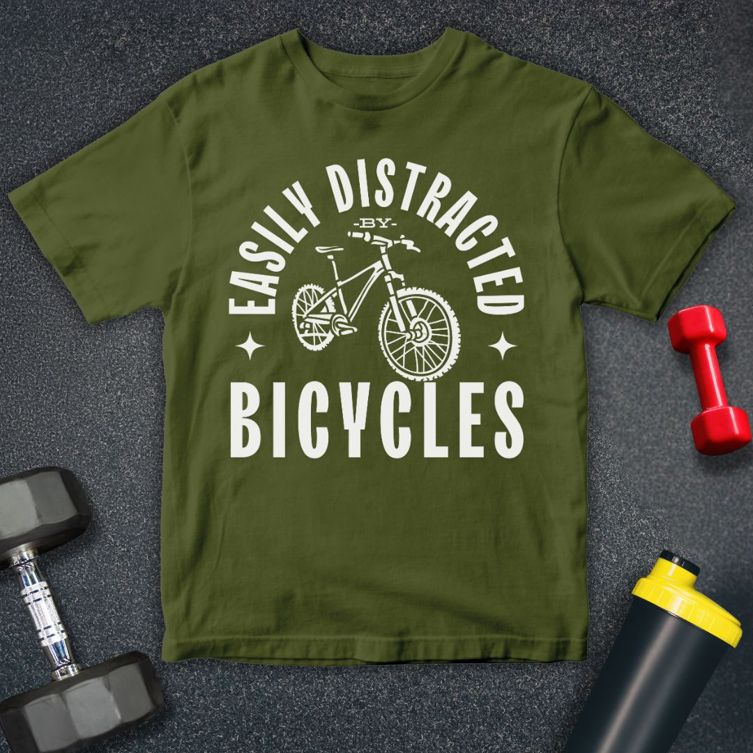 Easily Distracted by Bicycles Unisex T-Shirt