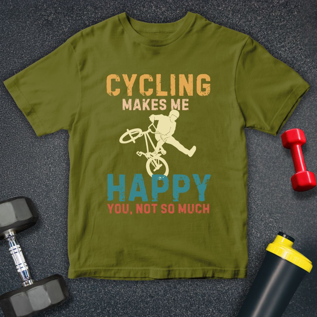 Cycling Makes Me Happy Unisex T-Shirt