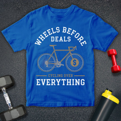 Wheels before Deals Unisex T-Shirt