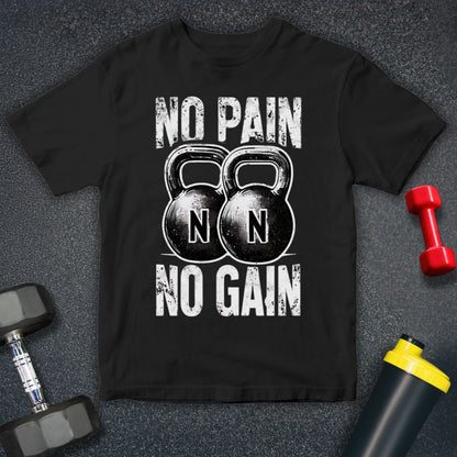 Kettlebell Unisex T-Shirt - NO PAIN NO GAIN