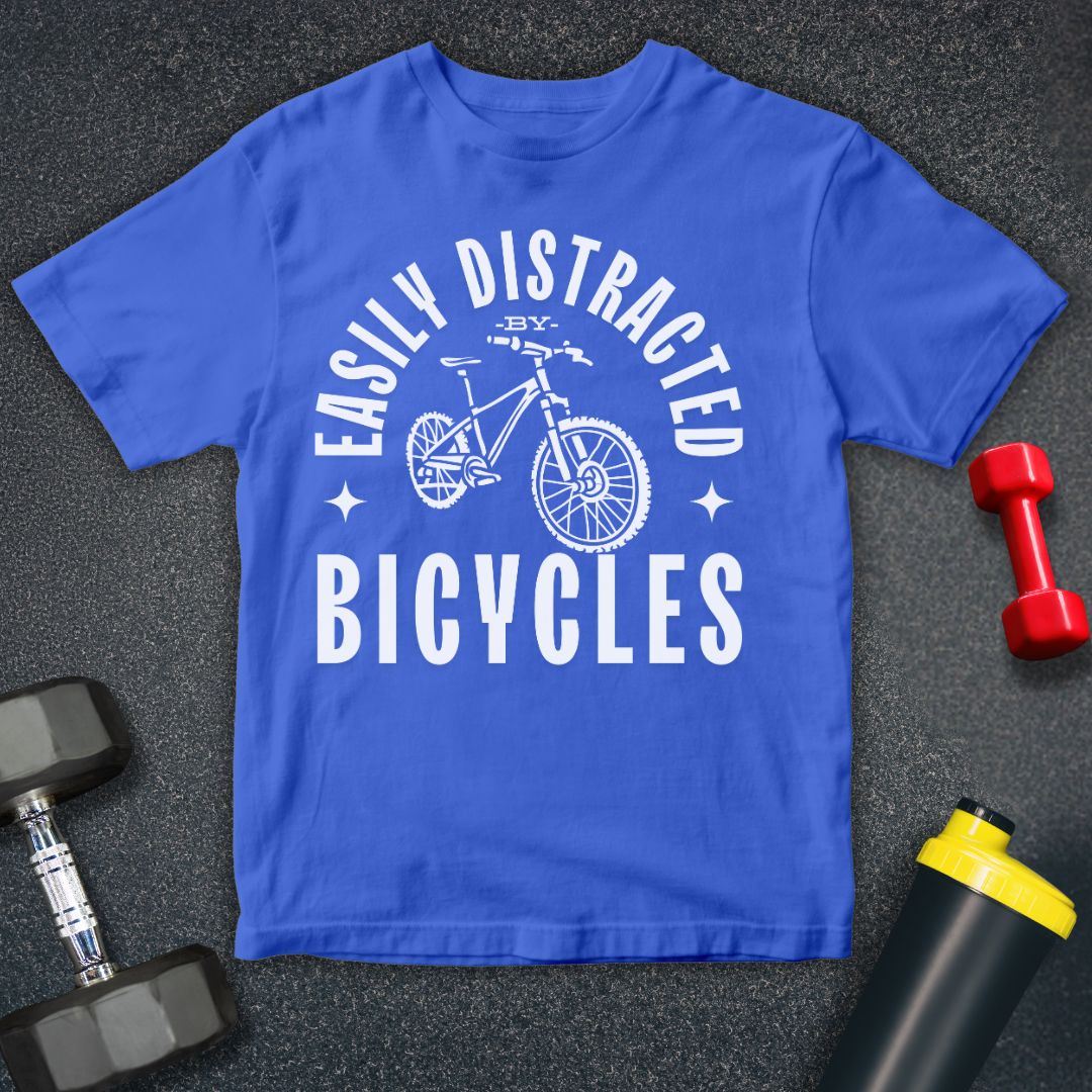 Easily Distracted by Bicycles Unisex T-Shirt