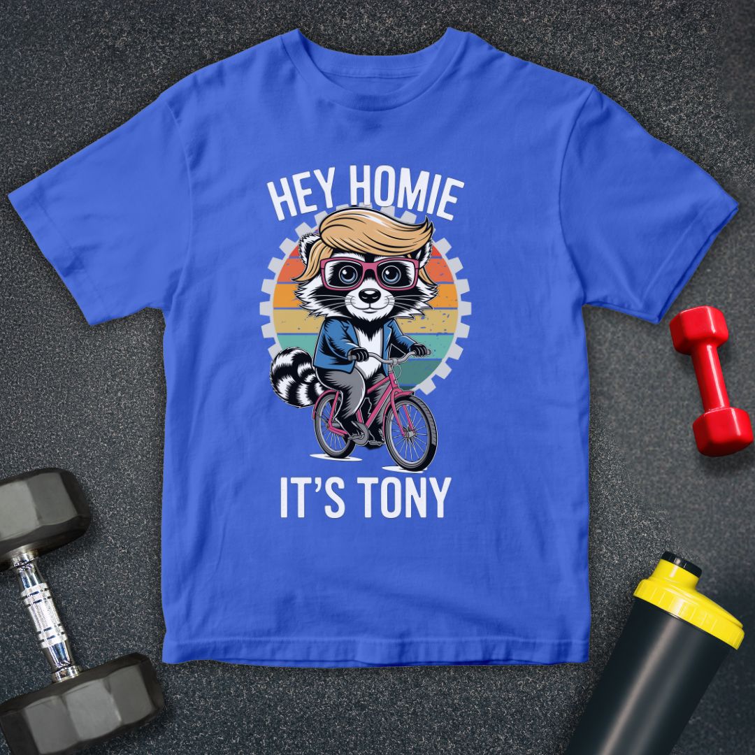 Funny Raccoon Homie Bicycle Unisex T-Shirt