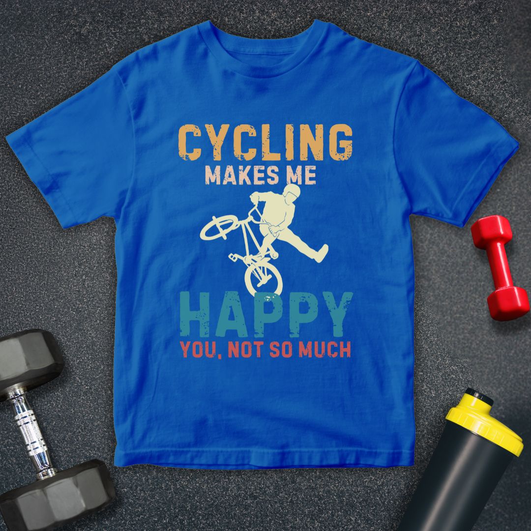 Cycling Makes Me Happy Unisex T-Shirt