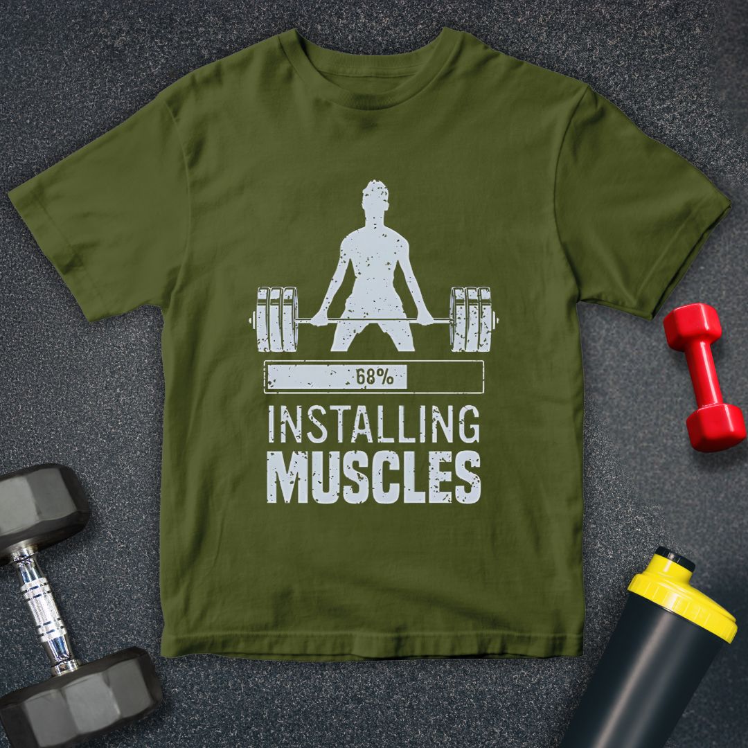 Installing Muscles Fitness Unisex T-Shirt