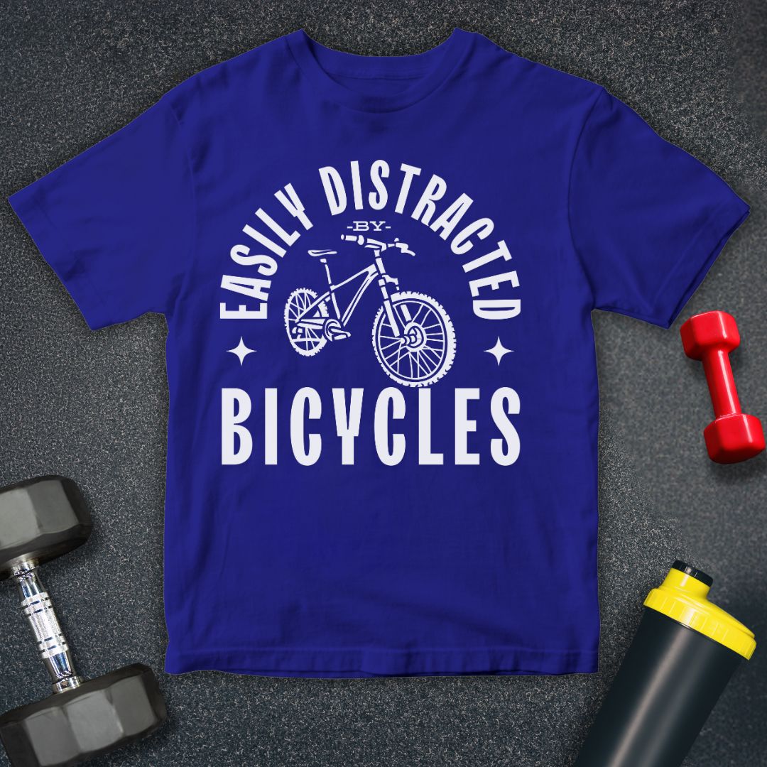 Easily Distracted by Bicycles Unisex T-Shirt