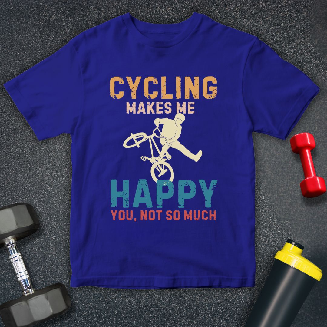 Cycling Makes Me Happy Unisex T-Shirt