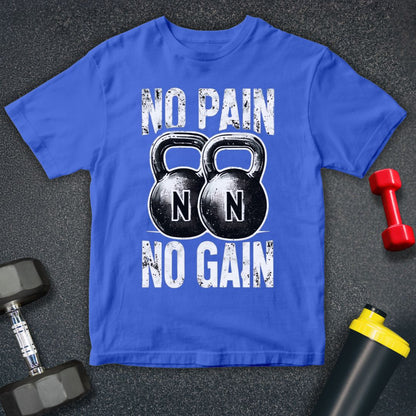 Kettlebell Unisex T-Shirt - NO PAIN NO GAIN