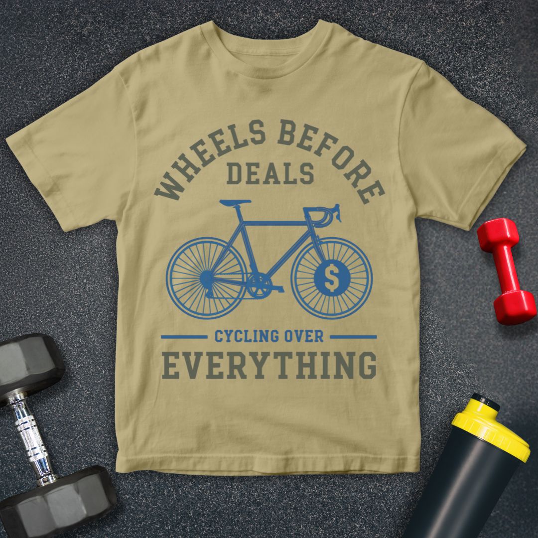 Wheels before Deals Unisex T-Shirt