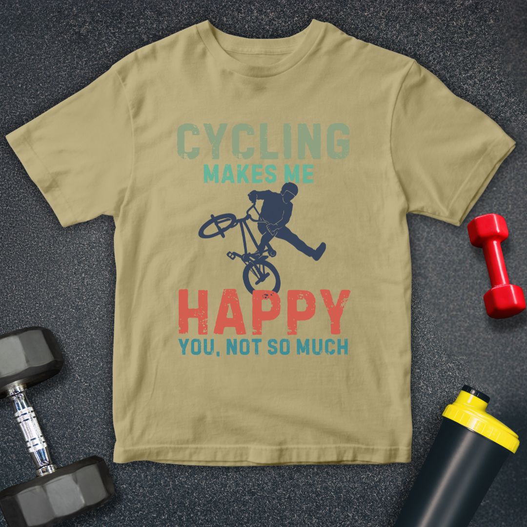 Cycling Makes Me Happy Unisex T-Shirt