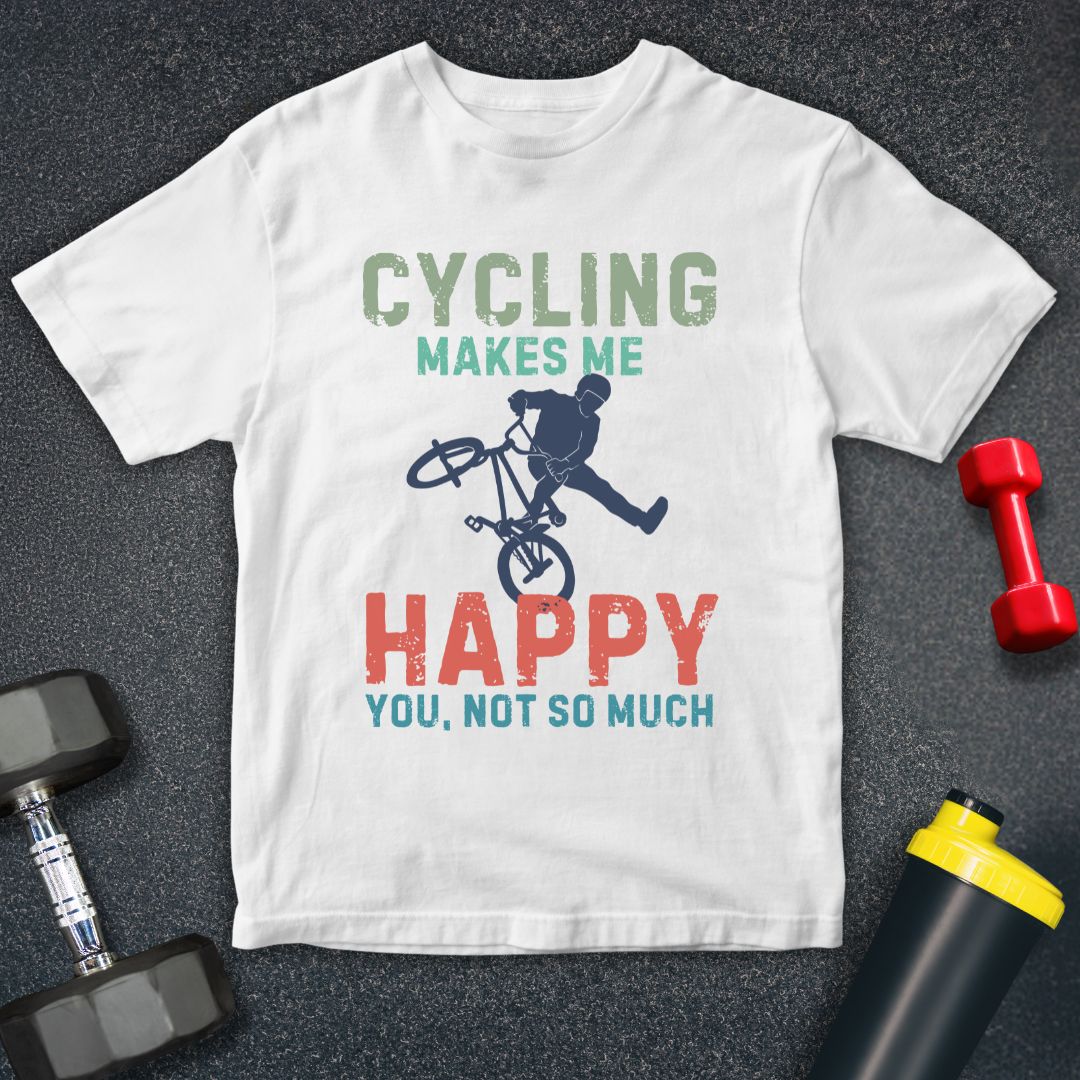 Cycling Makes Me Happy Unisex T-Shirt