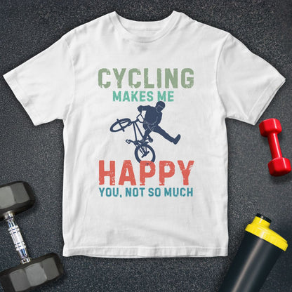 Cycling Makes Me Happy Unisex T-Shirt