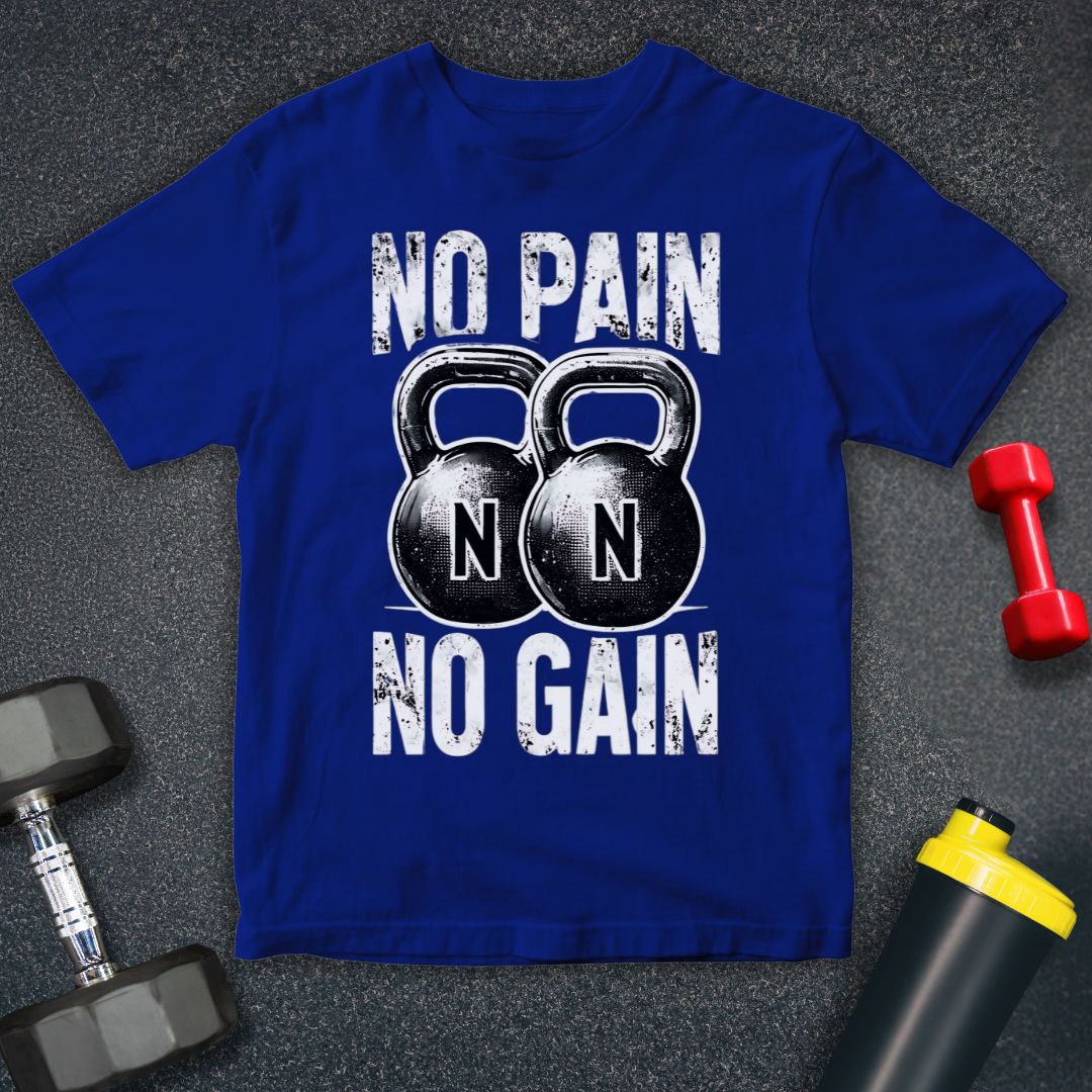 Kettlebell Unisex T-Shirt - NO PAIN NO GAIN