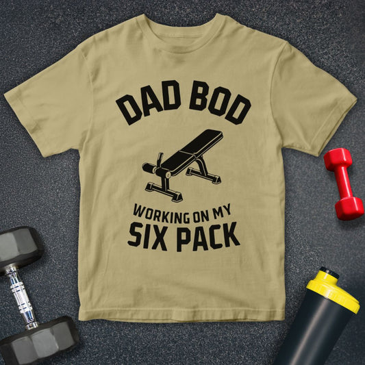 Funny Dad Bod Unisex T-Shirt - Working on My Six Pack