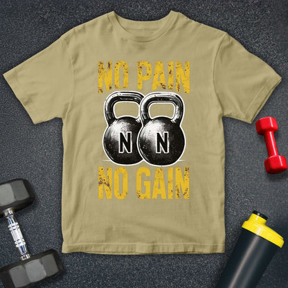 Kettlebell Unisex T-Shirt - NO PAIN NO GAIN